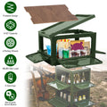 Collapsible Rolling Storage Bin with Multi-Door Access