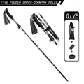 Gold 5-Section Folding Trekking Pole – Adjustable Lightweight Hiking Stick