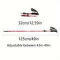 Gold 5-Section Folding Trekking Pole for Hiking