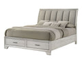 King Storage Platform Bed with Ultra-Plush Headboard and Drawers