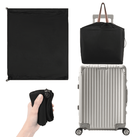 Foldable Travel Hanging Bag with Trolley Sleeve and Multiple Compartments