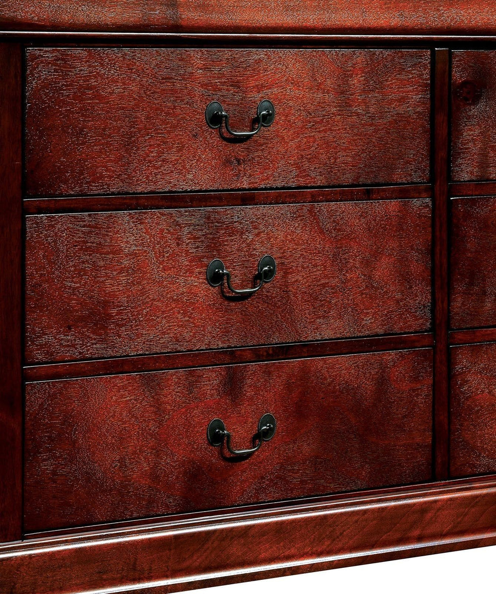 Cherry Finish Nightstand with English Dovetail Construction and Antique Brass Pulls