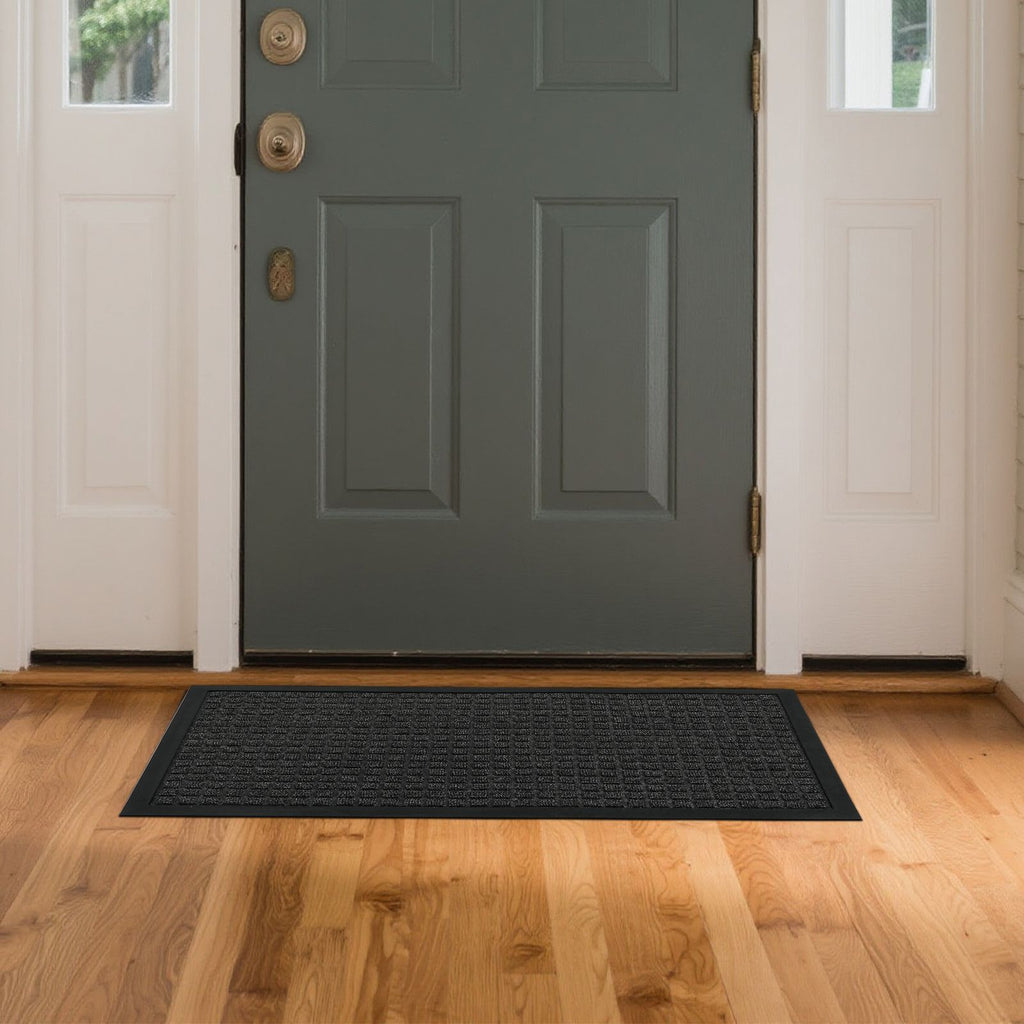 Small Grid Floor Mat for Kitchen and Entryway