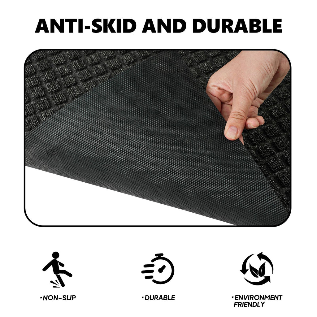 Small Grid Floor Mat for Kitchen and Entryway