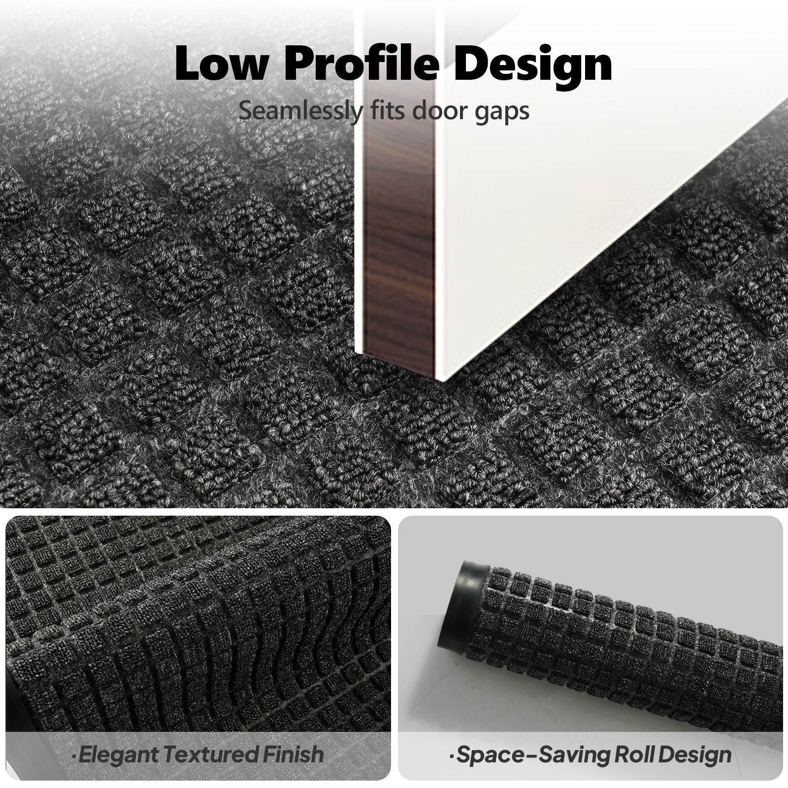 Small Grid Floor Mat for Kitchen and Entryway