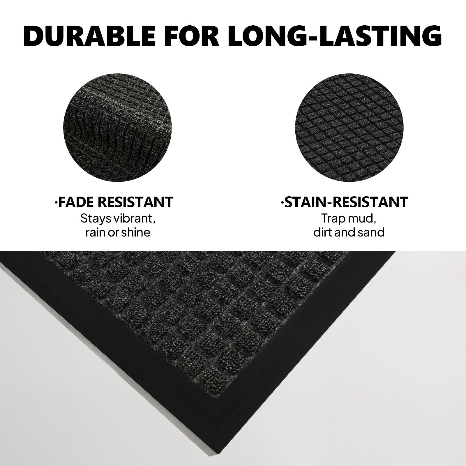 Small Grid Floor Mat for Kitchen and Entryway