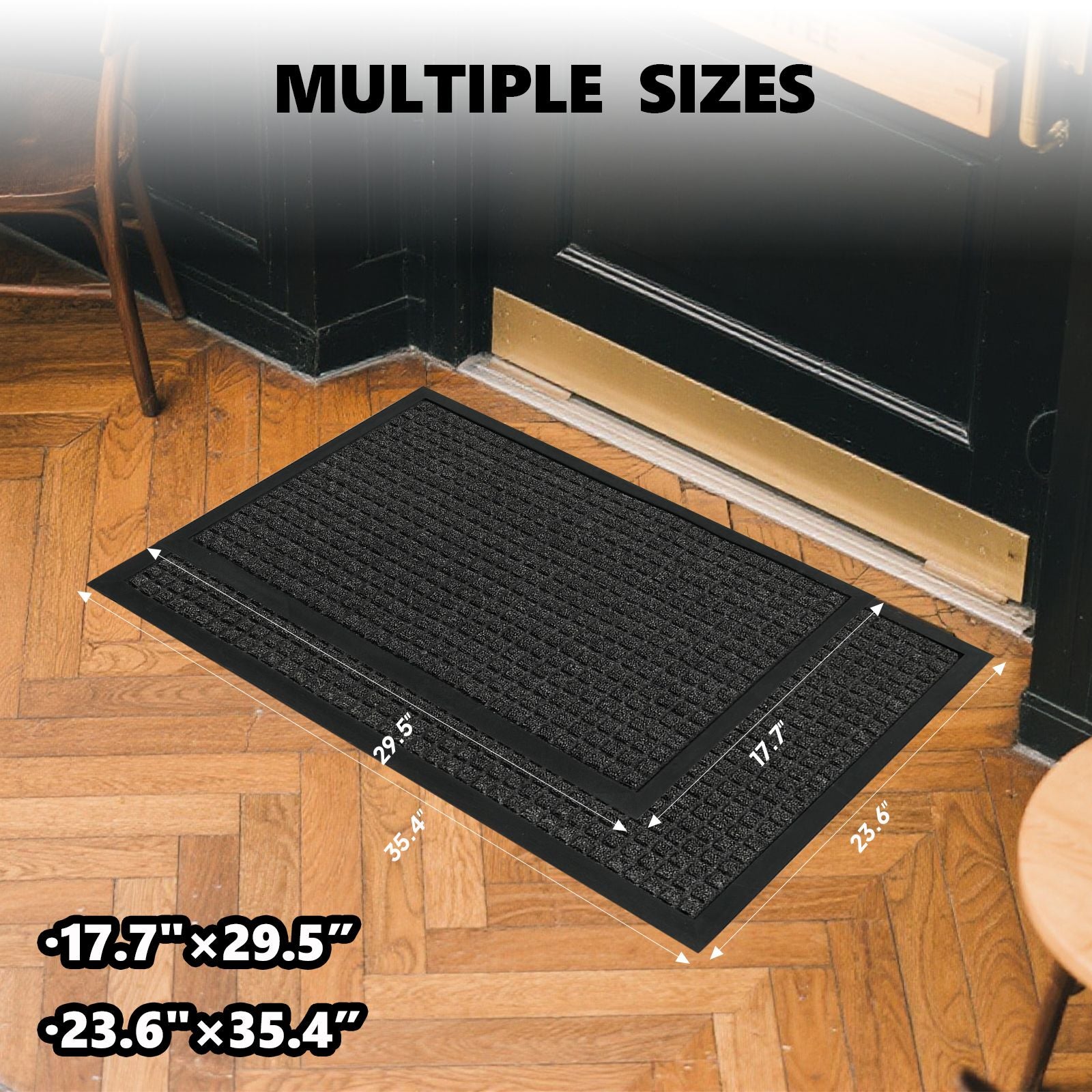 Small Grid Floor Mat for Kitchen and Entryway