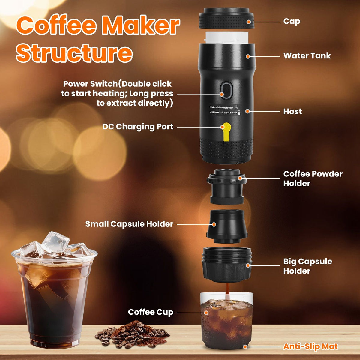 Portable Self-Heating Espresso Maker
