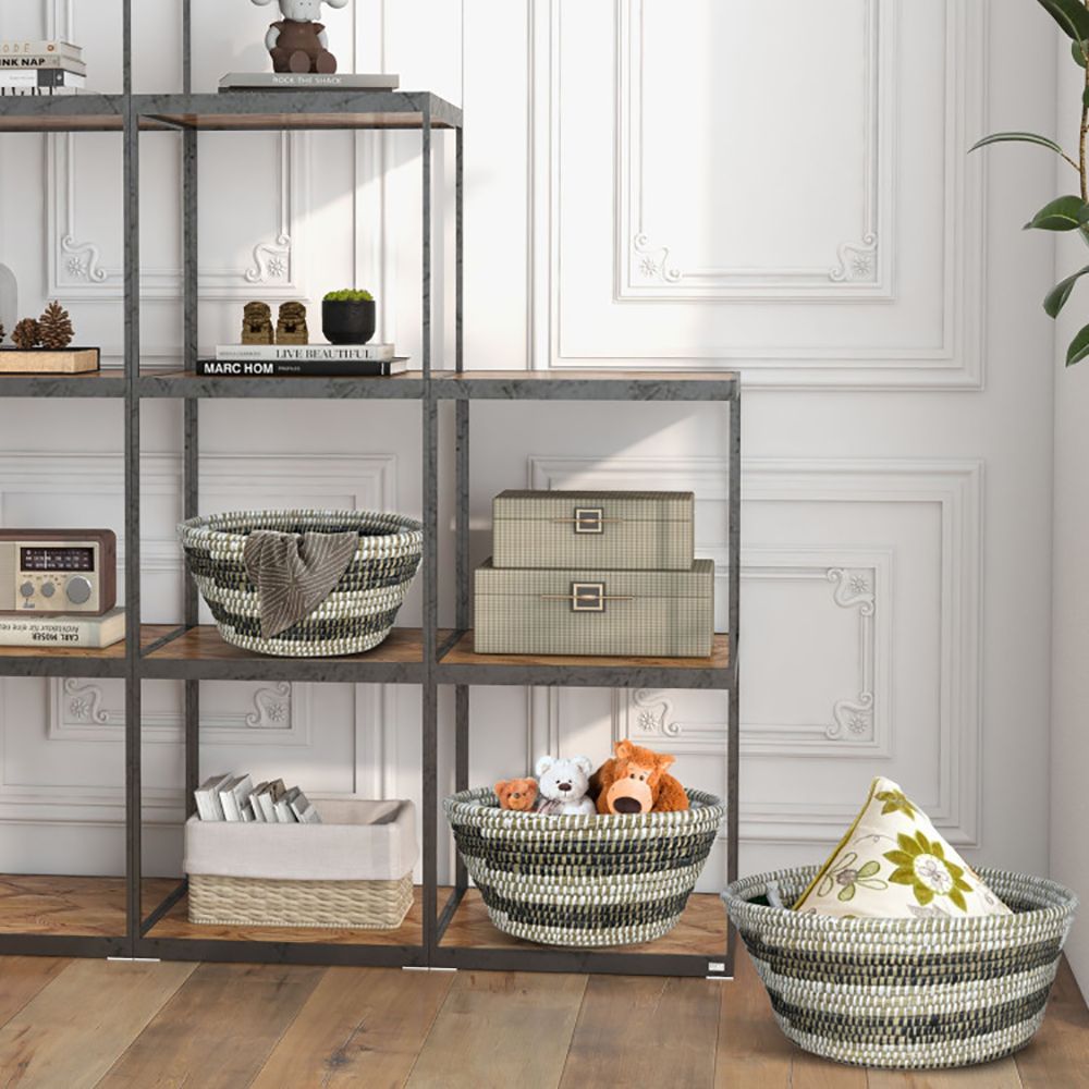 Three-Piece Stackable Basket Set with Carry Handles