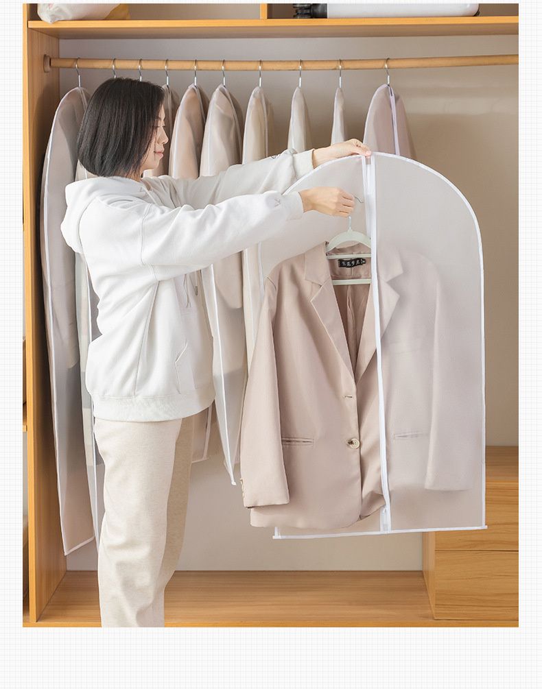 Clear Zippered Hanging Garment Cover