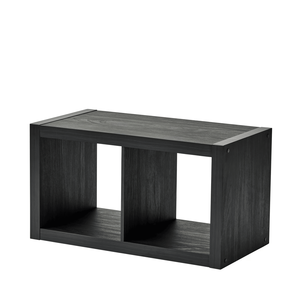 Charcoal 2-Cube Storage Organizer for Vertical or Horizontal Placement