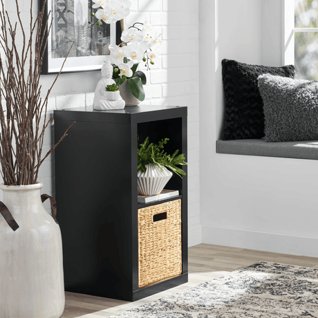 Two-Cube Storage Organizer with Open Back and Flexible Placement