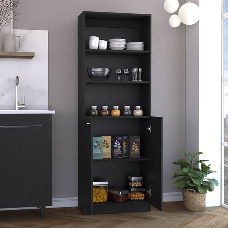 2-Door Bookcase with Open Upper Shelves & Concealed Lower Storage