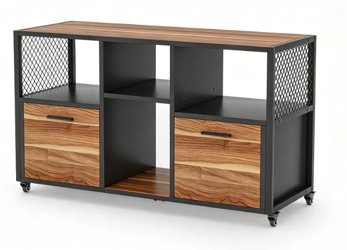 Versatile Mobile Lateral File Cabinet with Silent Mobility