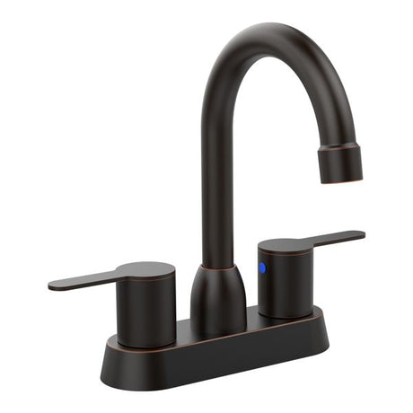 Oil-Rubbed Bronze Two-Handle Centerset Bathroom Faucet