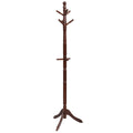 Wooden Coat Rack with 9 Hooks and Adjustable Height