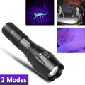 Dual UV and White Zoomable Inspection Flashlight