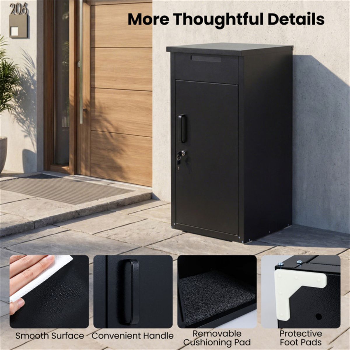 Lockable Two-in-One Mailbox and Parcel Box