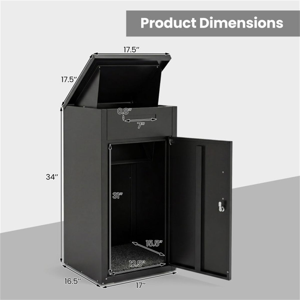 Lockable Two-in-One Mailbox and Parcel Box