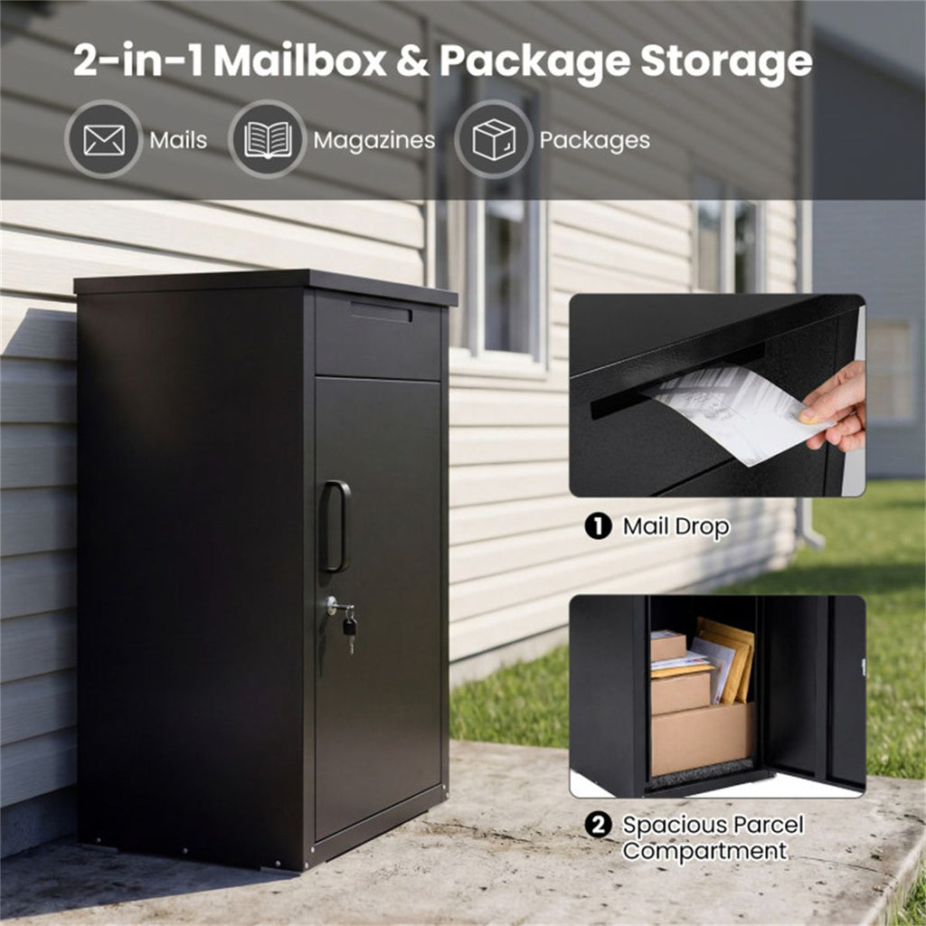 Lockable Two-in-One Mailbox and Parcel Box