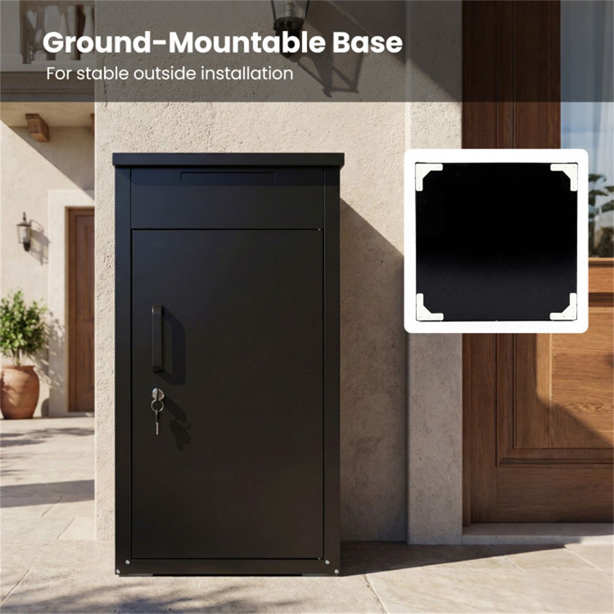 Lockable Two-in-One Mailbox and Parcel Box