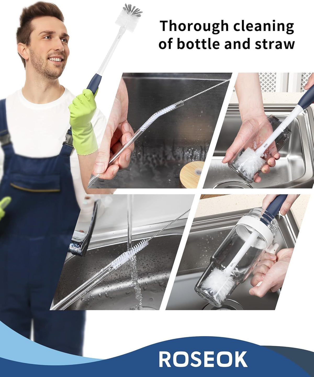 Two-in-One Bottle and Straw Cleaning Brush