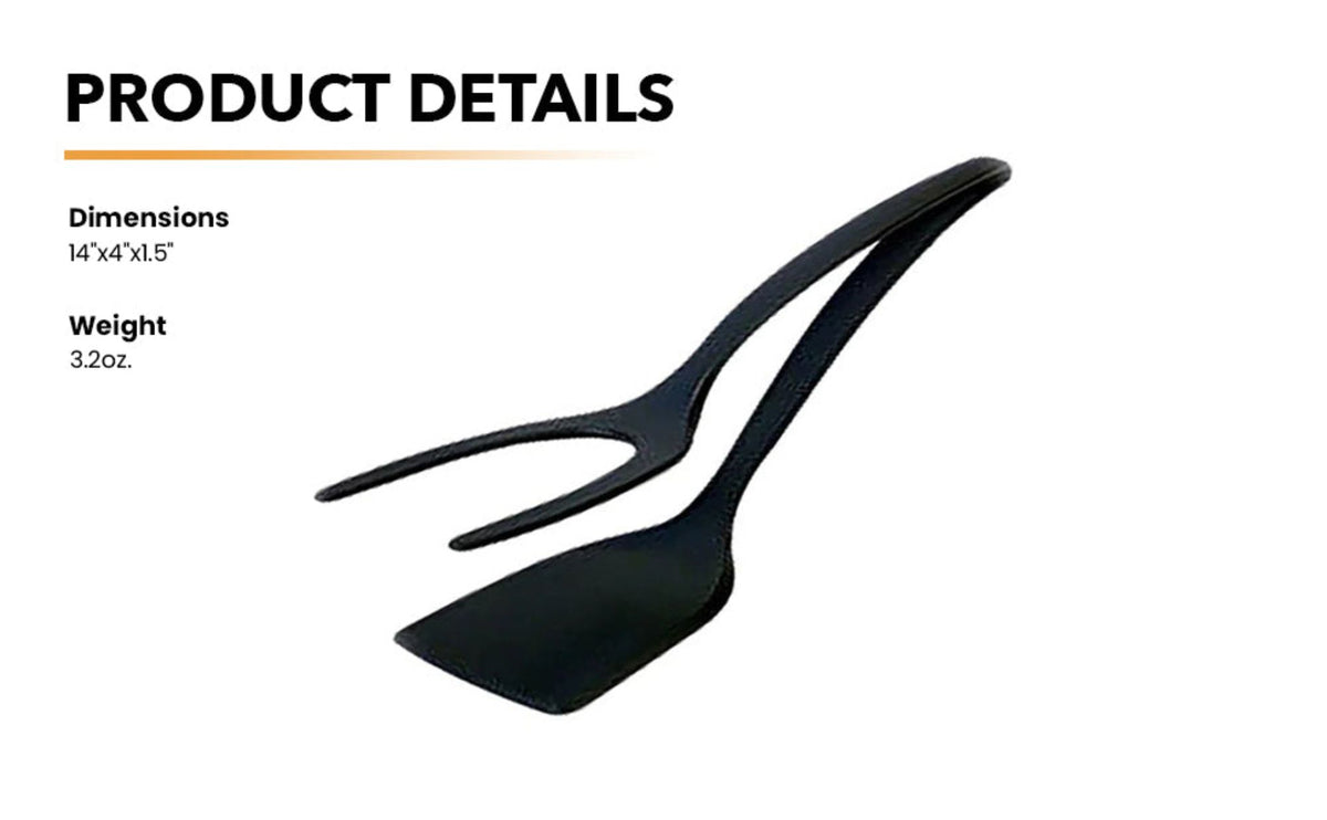 Two-in-One Spatula Tongs for Flipping and Serving