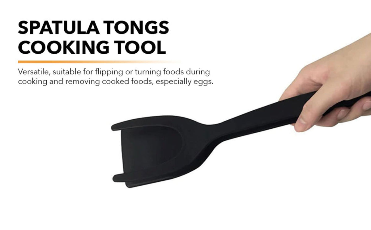 Two-in-One Spatula Tongs for Flipping and Serving
