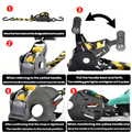 Retractable Ratchet Tie-Down Straps with Storage Bag