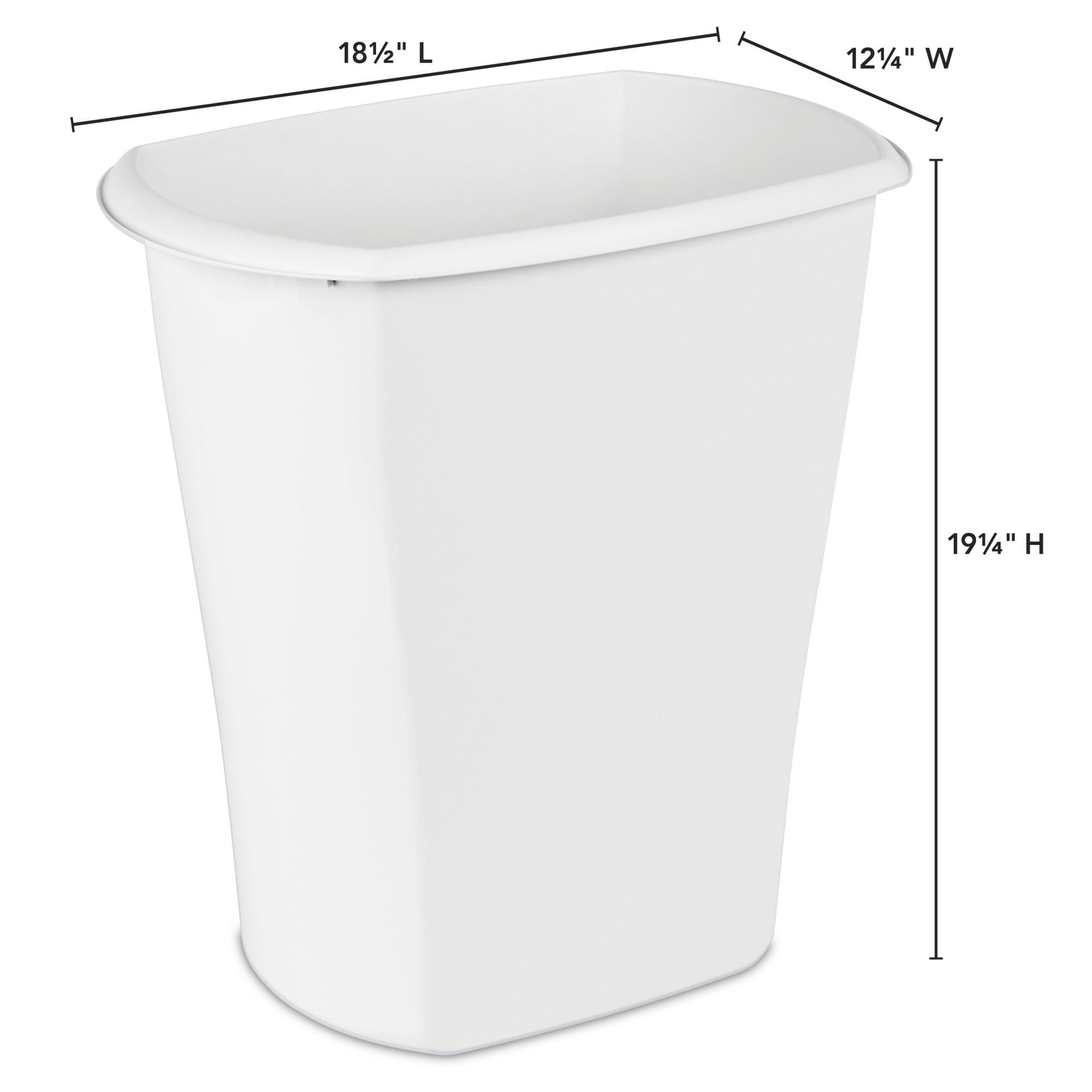 Rectangular Wastebasket 2-Pack for Kitchen Organization