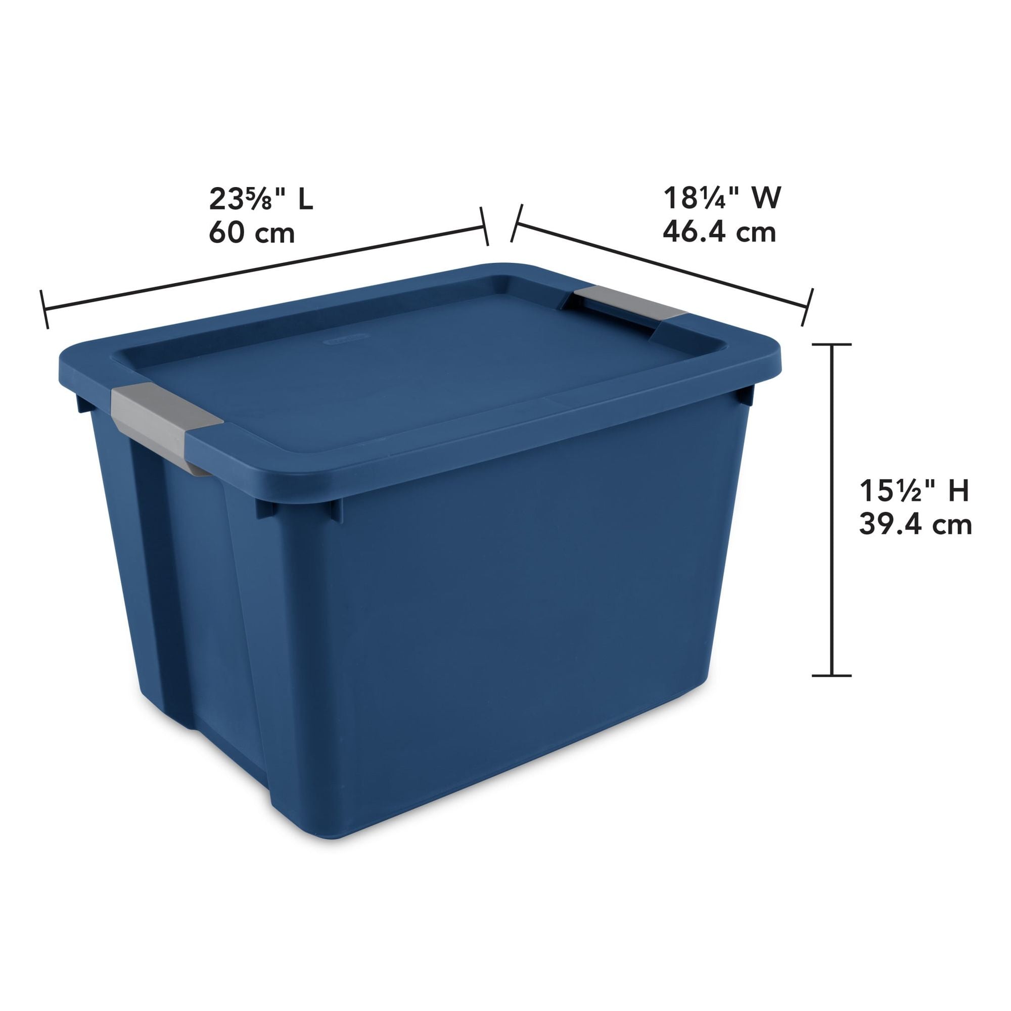 2-Pack Large Storage Bins with Secure Latching Lids