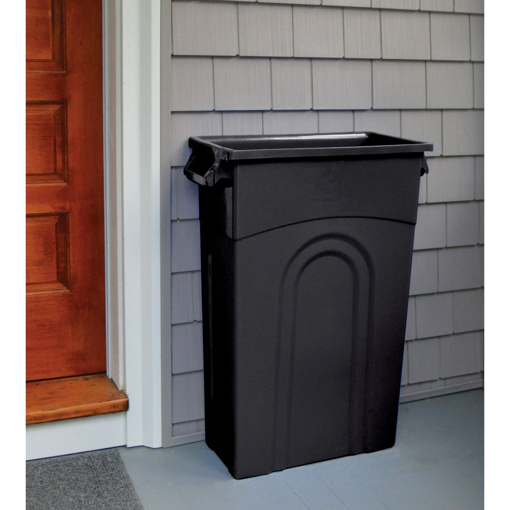 Two Tall Slim Trash Containers for Tight Kitchen, Pantry, or Garage Spots