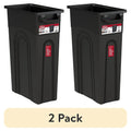 Two Tall Slim Trash Containers for Tight Kitchen, Pantry, or Garage Spots