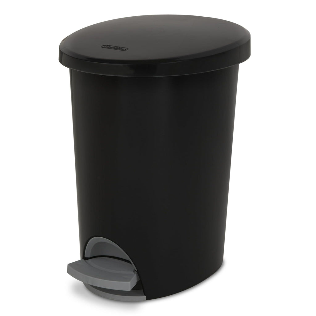 Ultra™ StepOn Wastebasket – Slim Oval Design for Tight Spaces