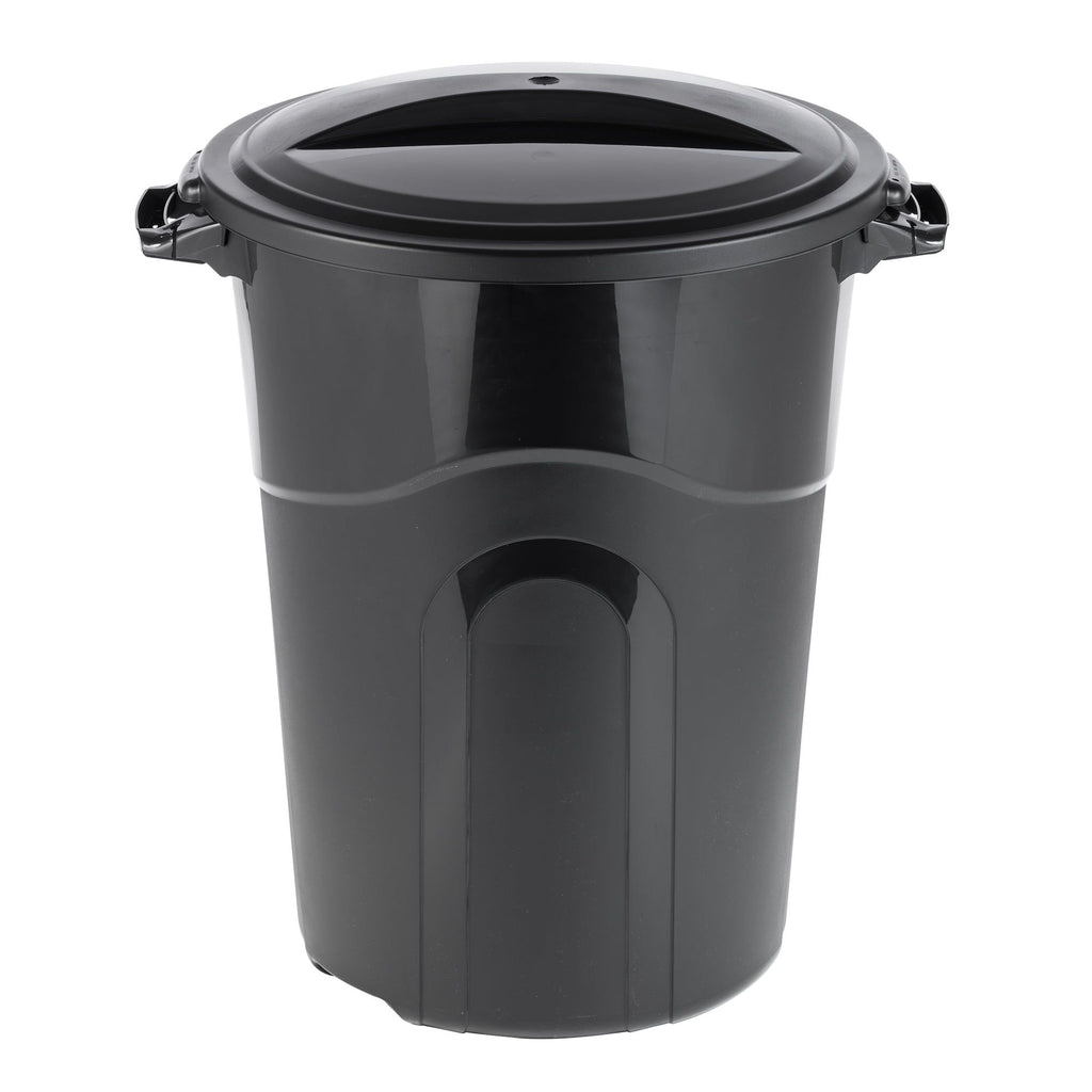Two Click-Lock Trash Cans for Deck, Patio, Garage, or Office