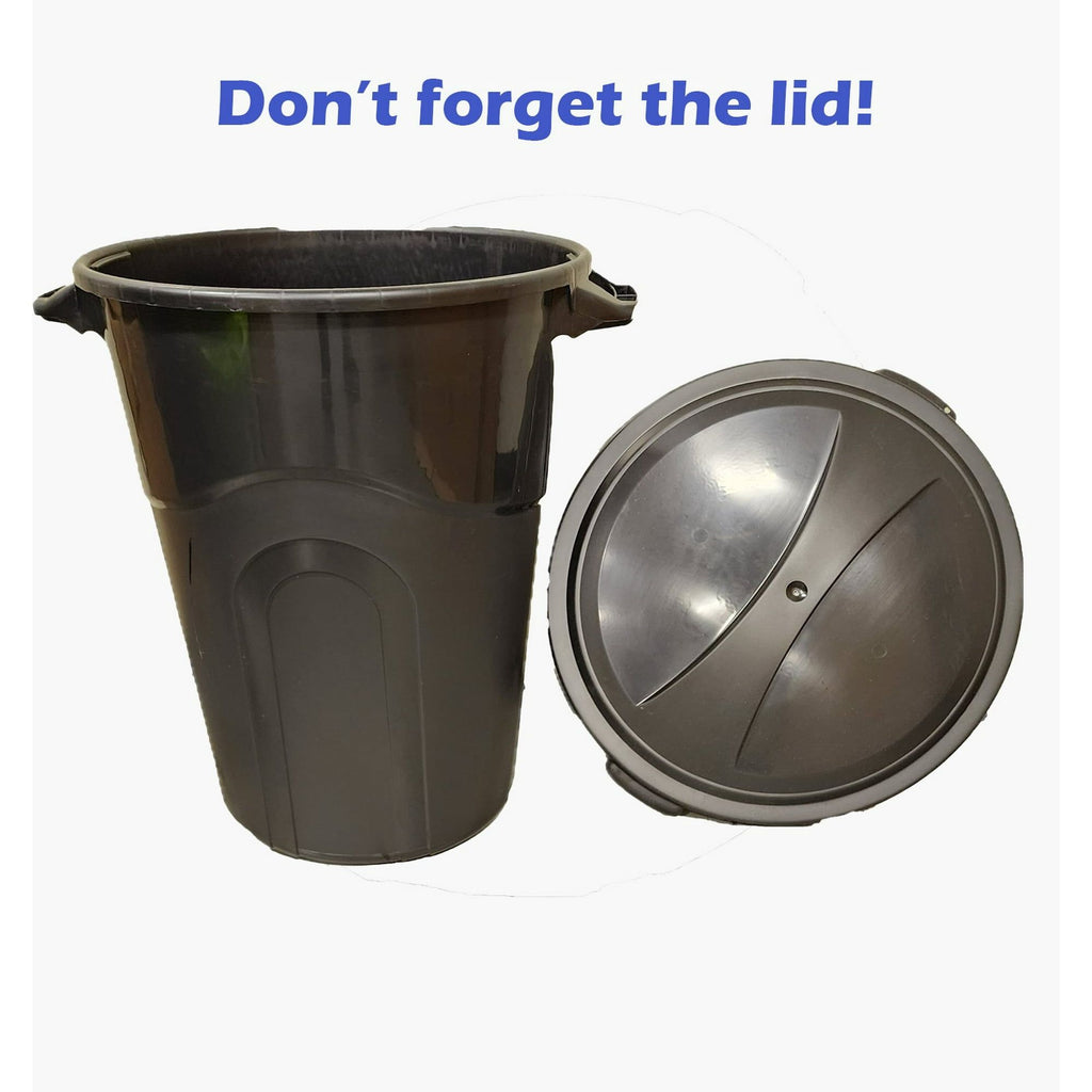 Two Click-Lock Trash Cans for Deck, Patio, Garage, or Office