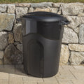 Two Click-Lock Trash Cans for Deck, Patio, Garage, or Office
