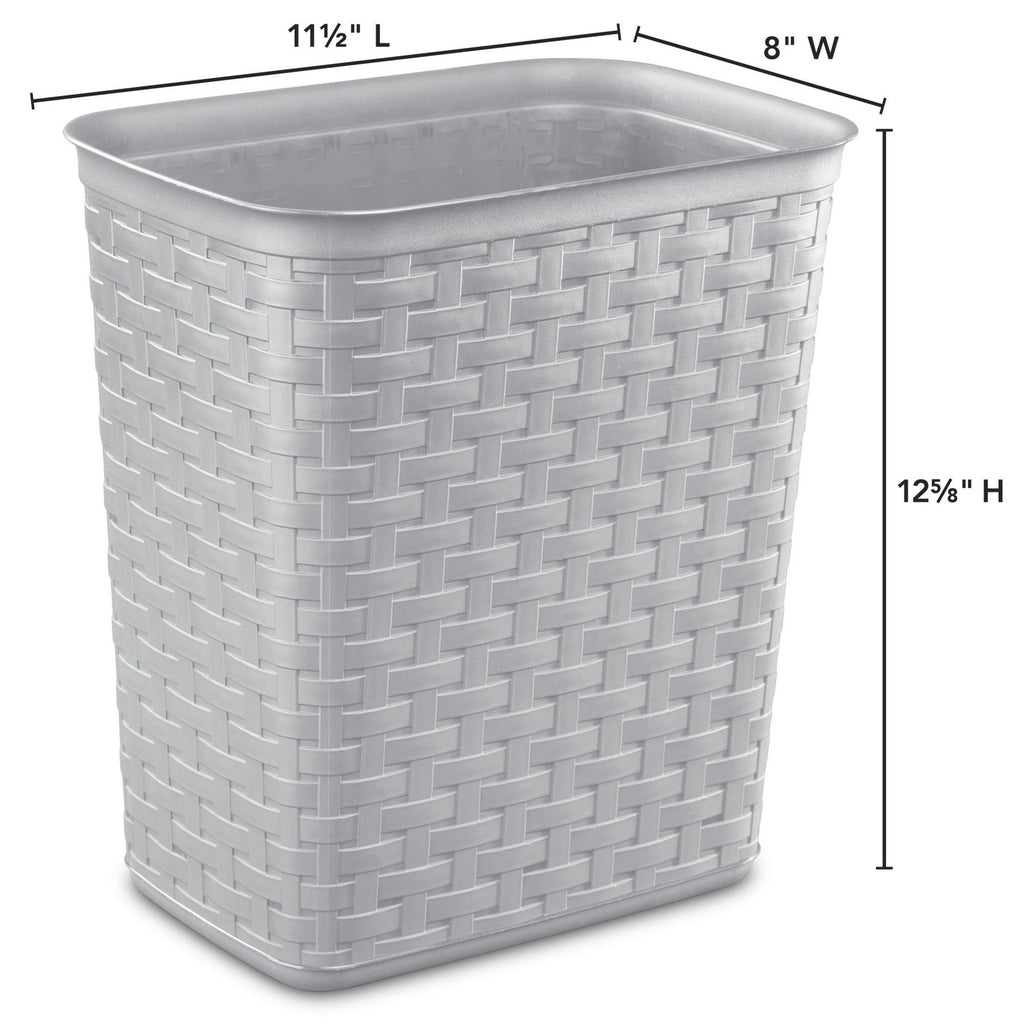Space Efficient Weave Wastebasket 2-Pack