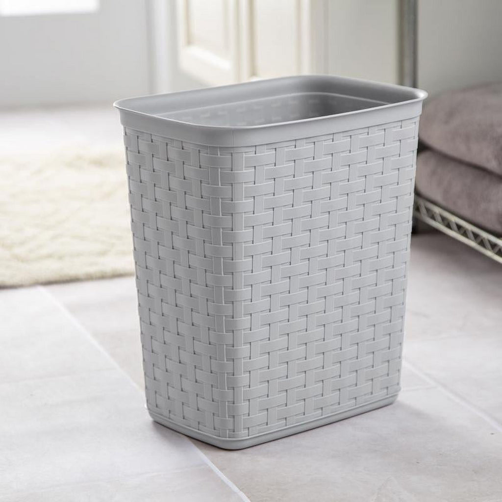 Space Efficient Weave Wastebasket 2-Pack