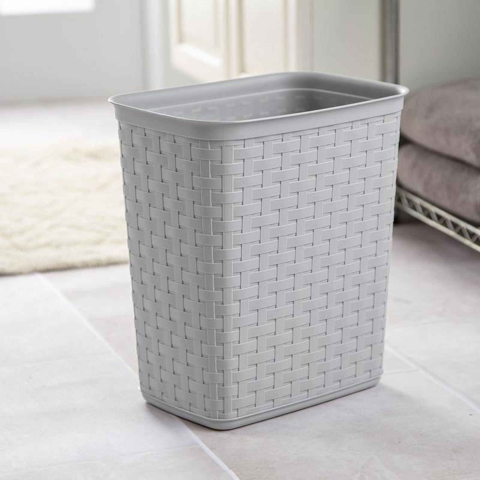 Space Efficient Weave Wastebasket 2-Pack
