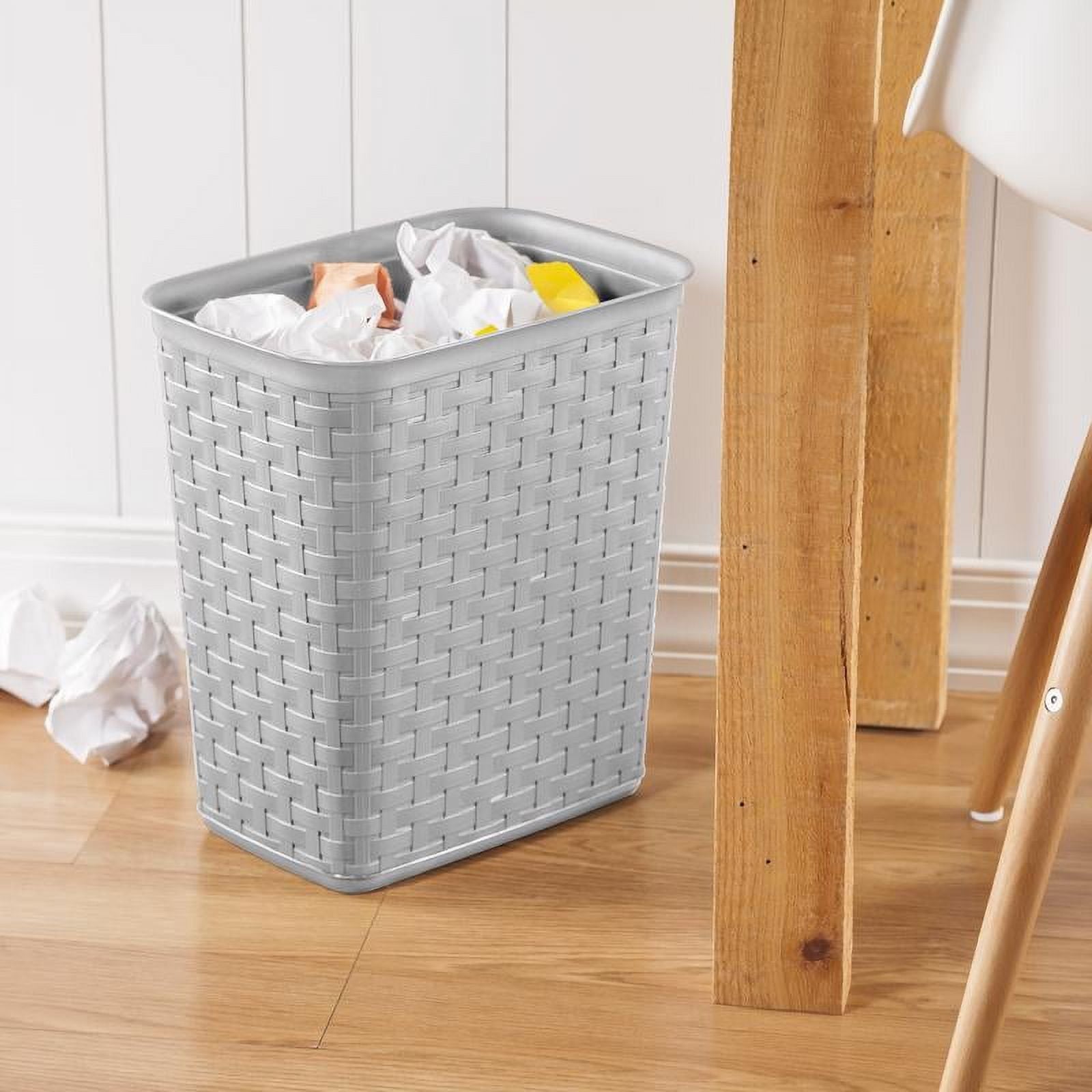 Space Efficient Weave Wastebasket 2-Pack