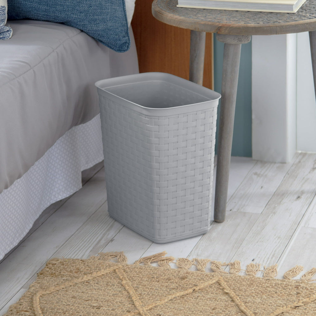 Space Efficient Weave Wastebasket 2-Pack