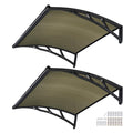 2-Pack Clear Window Awning for Sun and Rain Protection