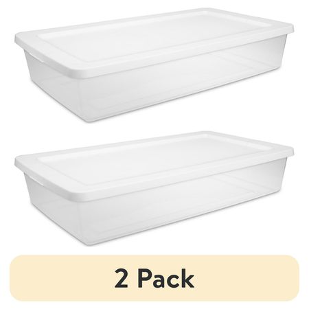 Clear Underbed Storage Bins with Snap-On Lids