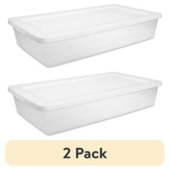Clear Underbed Storage Bins with Snap-On Lids
