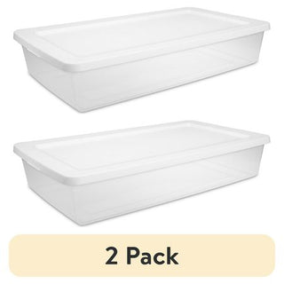 Clear Underbed Storage Bins with Snap-On Lids