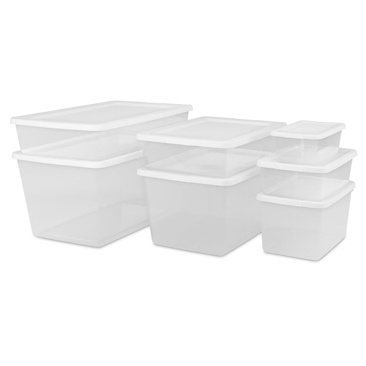 Clear Underbed Storage Bins with Snap-On Lids