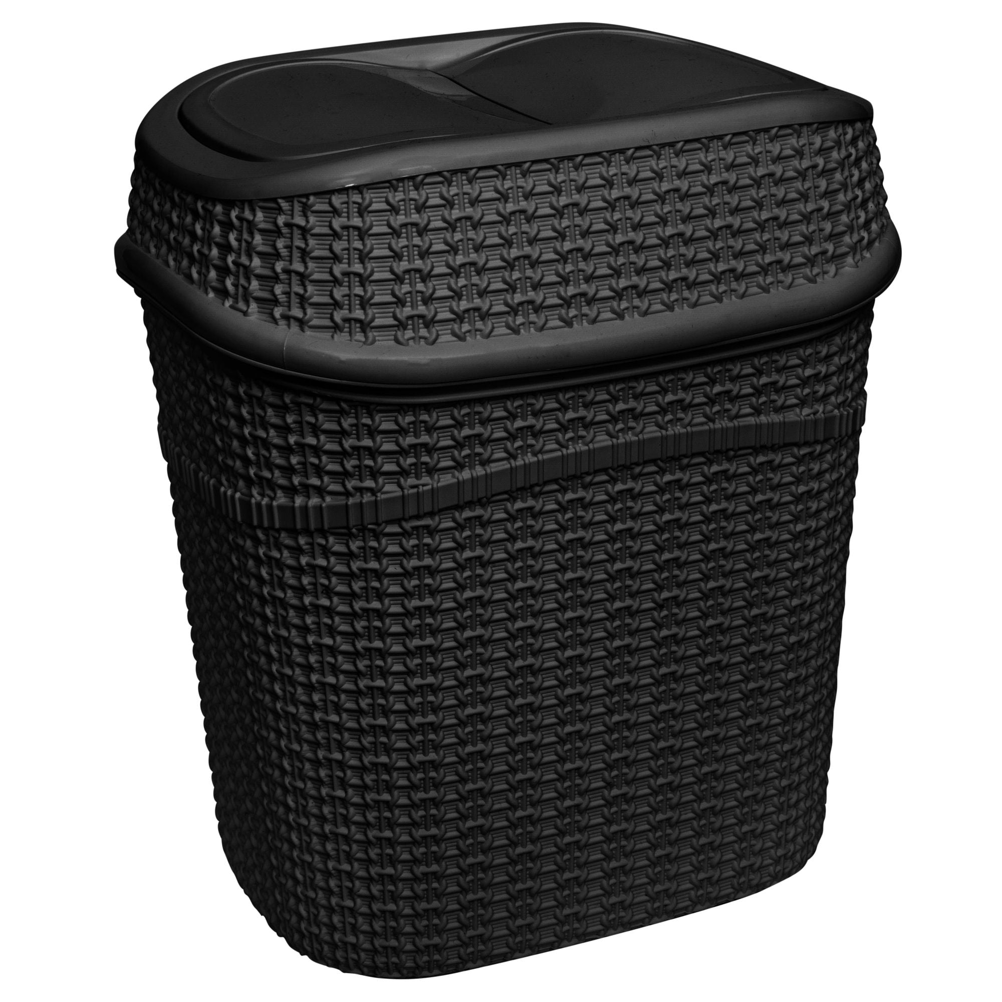 Matte Black Sailor Knot Swing Top Waste Bins – 2 Pack