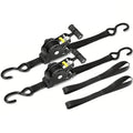 Automatic Self-Tightening Ratchet Straps with Quick-Release Latch - 2pcs black