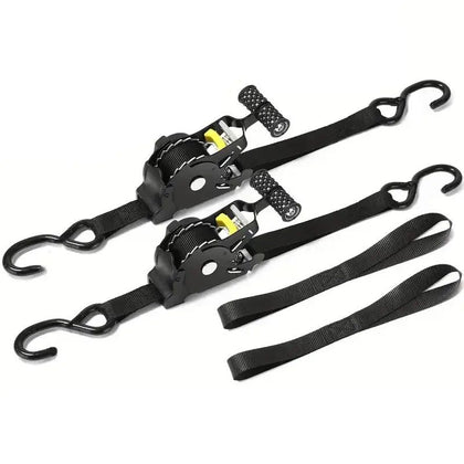 Automatic Self-Tightening Ratchet Straps with Quick-Release Latch